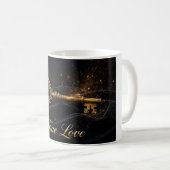 Mug Café Clé Dorée Amour Véritable (Devant droit)