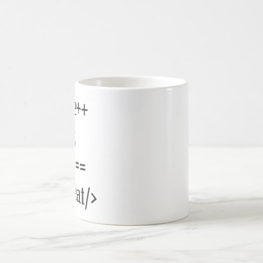 Mug Café++ Code ; Veille==Répéter | Funny Programmer Q (Centre)