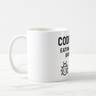 Mug café coder personnalisé - Manger des bugs pour
