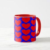 Mug café coeur rouge (Coupe) (Devant droit)