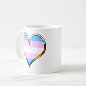 Mug café coeur Trans Pride (Devant gauche)