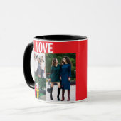 MUG CAFE COLAGE PHOTO DE LA SAINT-VALENTIN (Devant gauche)