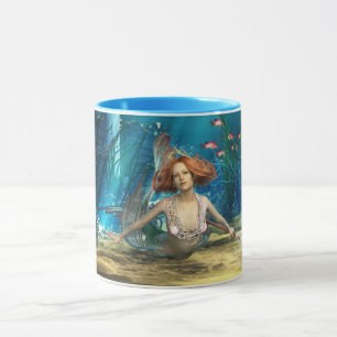 Mug Café combiné d'imaginaire de sirène/tasse de th