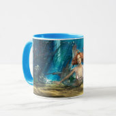 Mug Café combiné d'imaginaire de sirène/tasse de thé (Devant gauche)