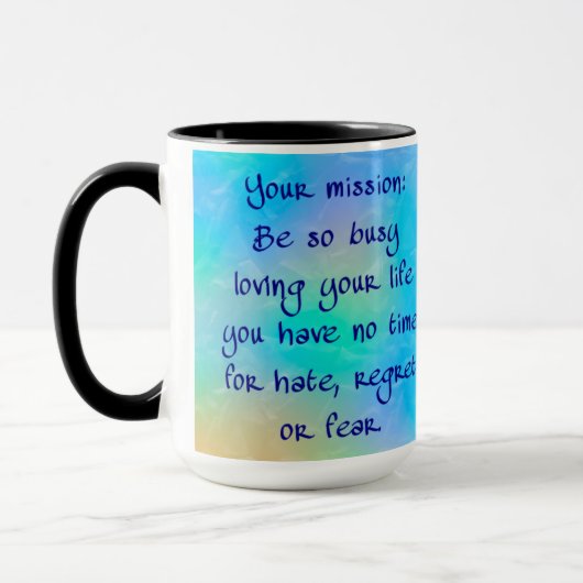 Mug Café Combo Personnalisé 15 oz Inspirationnel Par Z (Gauche)