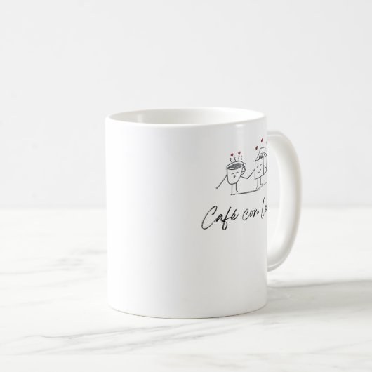 Mug Café Con Leche Café Avec T-Shirt Au Lait (Devant droit)