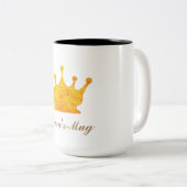 Mug café Couronne dorée à deux tons (Devant droit)