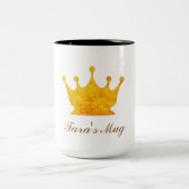Mug café Couronne dorée à deux tons (Centre)