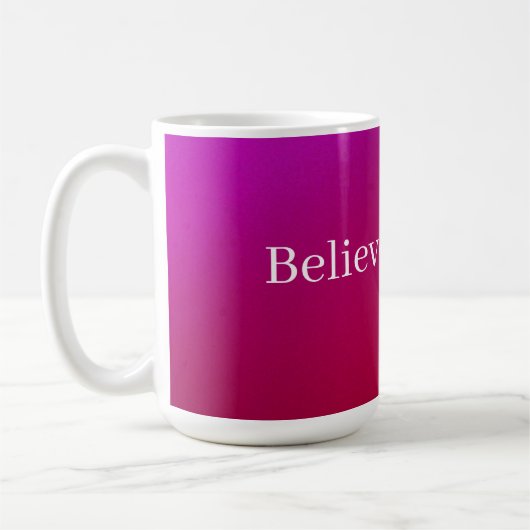Mug Café "Croire" Fuchsia (Gauche)