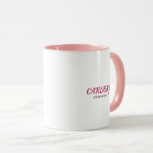 Mug café Cupcake rose personnalisé (Devant droit)