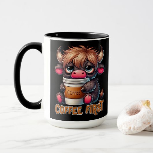 Mug Café d'abord (Avec donut)