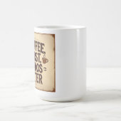 Mug Café d'abord, chaos ensuite – Design de citation d (Centre)