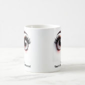 Mug Café d'abord, yeux fabuleux visage drôle (Centre)