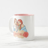 Mug café d'amitié - Besties pour toujours (Devant gauche)