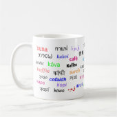 Mug Café, dans beaucoup de langues (Gauche)