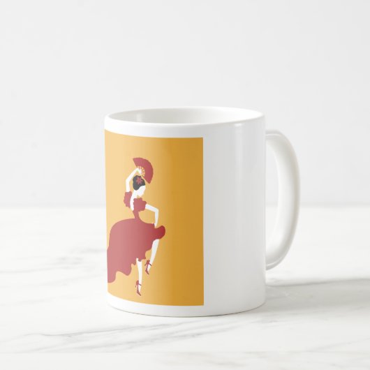 Mug café danseuse flamenco (Devant droit)