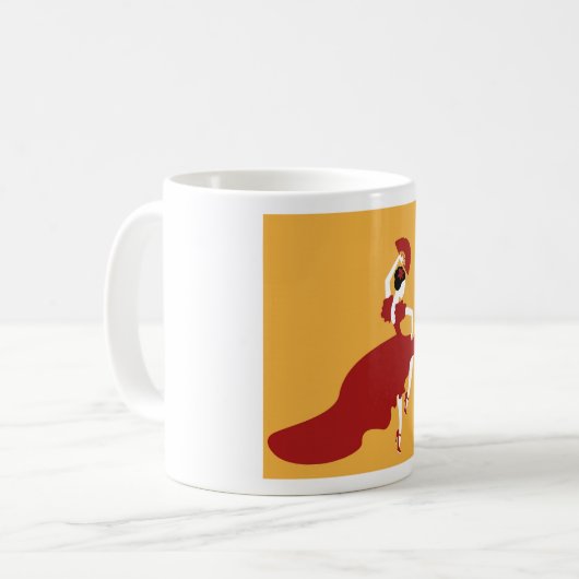 Mug café danseuse flamenco (Devant gauche)