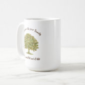 Mug Café d'arbre familial Mug, cadeau de maman d'arbre (Devant gauche)