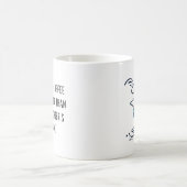 Mug café d'attitude de la fille (fille bleue) (Centre)