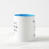 Mug café d'attitude de la fille (Sassy Blue Girl) (Centre)