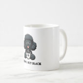 Mug Café de caniche noir rien que noir (Devant droit)
