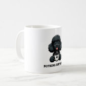 Mug Café de caniche noir rien que noir (Devant gauche)