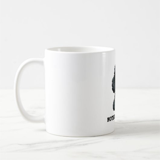 Mug Café de caniche noir rien que noir (Gauche)