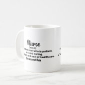 Mug Café de définition de l'infirmière motivationnelle (Devant gauche)