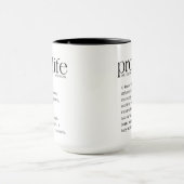 Mug café de définition pro-vie (Centre)