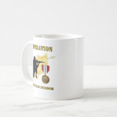Mug Café de guerre de l'Afghanistan de liberté de (Devant gauche)