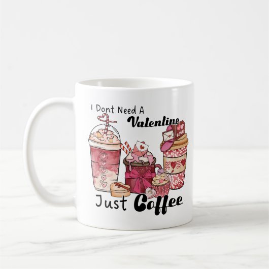 Mug Café de la Saint Valentin amusant (Gauche)