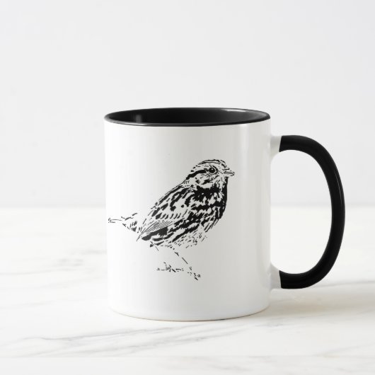 Mug Café de moineau de chanson (Droite)