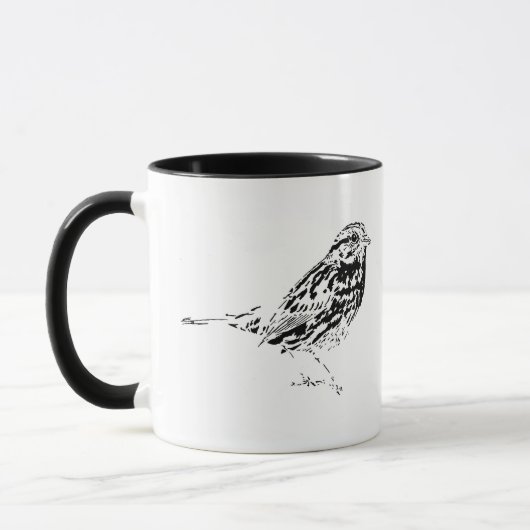 Mug Café de moineau de chanson (Gauche)