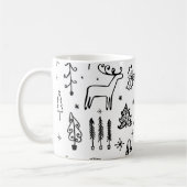 Mug café de Noël blanc et noir (Gauche)
