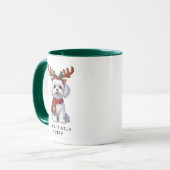 Mug Café de Noël de chien maltais de plaisance (Devant gauche)