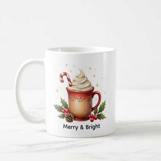 Mug Café de Noël Merry & Bright (Gauche)
