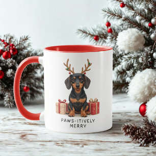 Mug Café de Noël Pawsitly Joyeux Dachshund Doxie