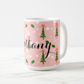 Mug Café de Noël personnalisé Arbres de Noël (Devant droit)