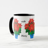 Mug café de Noël, Poinsettias (Devant gauche)