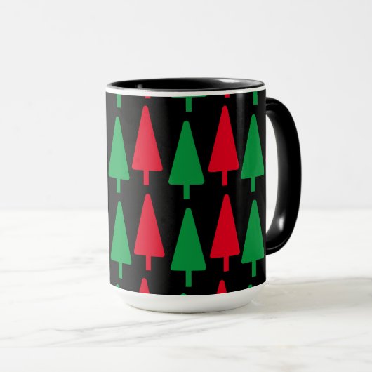 Mug Café de Noël simple et rouge et vert (Devant droit)