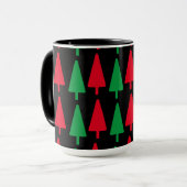Mug Café de Noël simple et rouge et vert (Devant gauche)