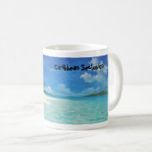 Mug café de plage de l'île des Caraïbes tropicale (Devant droit)