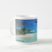 Mug café de plage de l'île des Caraïbes tropicale (Devant gauche)