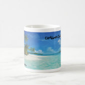 Mug café de plage de l'île des Caraïbes tropicale (Centre)
