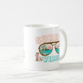 Mug café de plage | Mug de café d'été | (Devant droit)