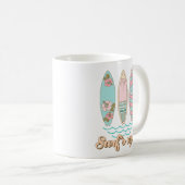 Mug café de plage | Surf vers le haut Café Mug | (Devant droit)