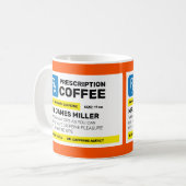 Mug Café de prescription drôle personnalisé (Devant gauche)