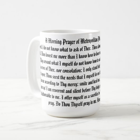 Mug café de prière du matin (Devant gauche)