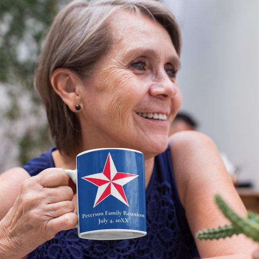 Mug café de réunion familiale patriotique