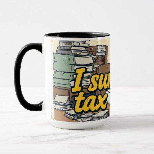Mug Café de Survie pour la Saison des Impôts des CPA (Gauche)